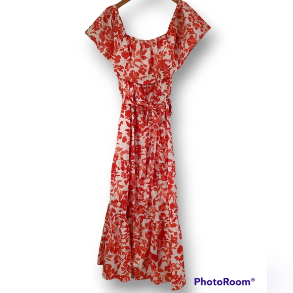 Lane Bryant Dress NWT| Red & White Floral 4 Ways to Wear Maxi Dress | Si… - Picture 2 of 8